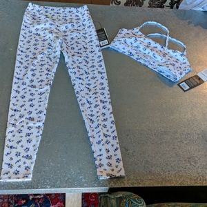Glyder NWT Set Legging S & Bra L Ditsy Floral
